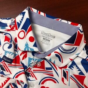 Good Good Golf Proud & True‎ Polo Shirt Mens Medium Fighting for Par Summer NEW
